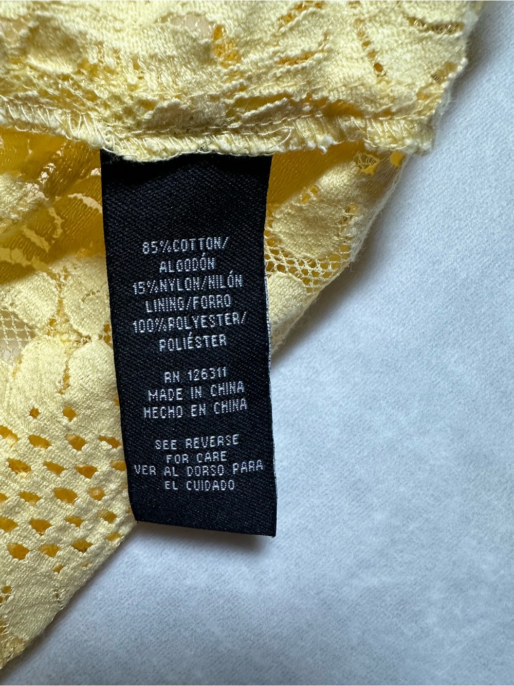 Ronni Nicole pastel yellow floral lace shirt dress size 12 - Picture 5 of 6